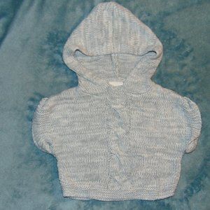kids heather gray pull-over knit hooded poncho